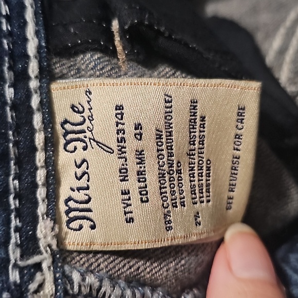 Miss Me Boot cut Jeans with Crosses Size 26 - Picture 6 of 8